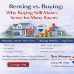Renting vs Buying real estate comparison flyer